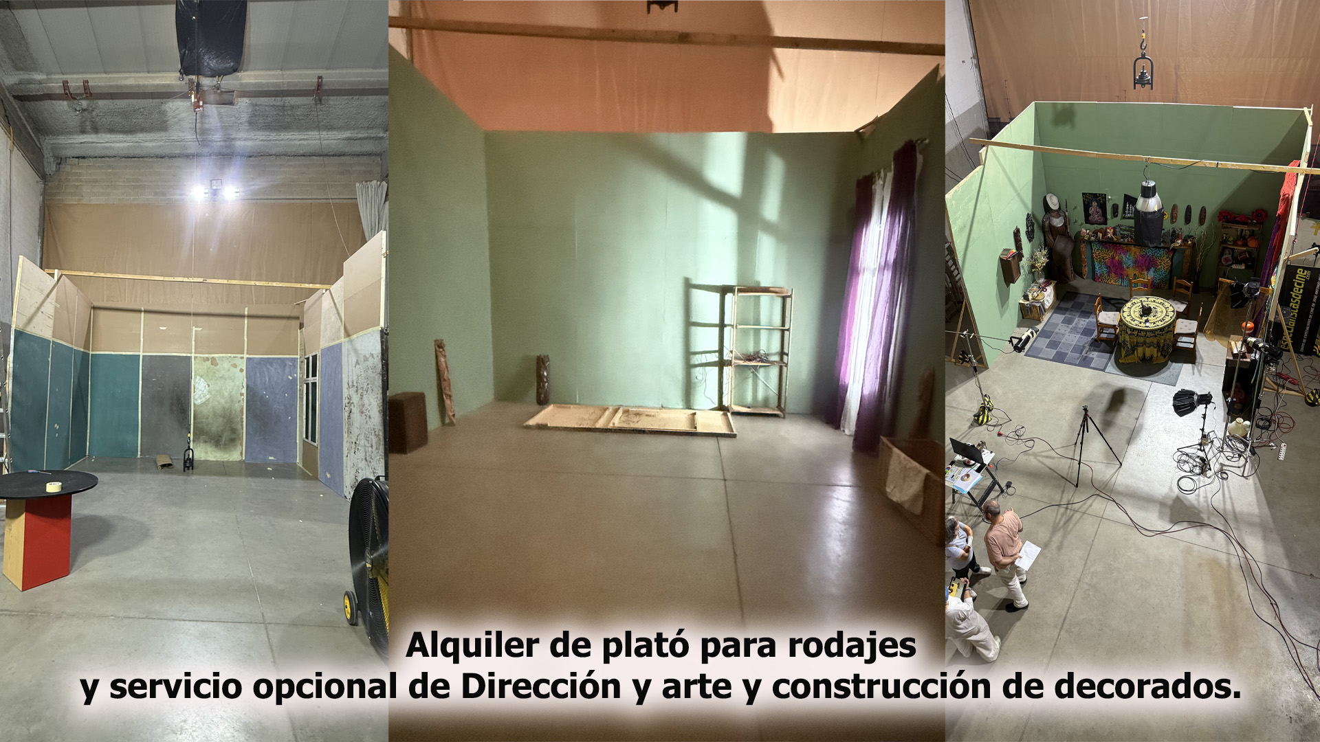 alquiler de plató en Arganda del Rey, videoclips, videobooks, estudio fotografico, alquiler de plató croma en Arganda del Rey económico, dirección de arte, construcción de decorados